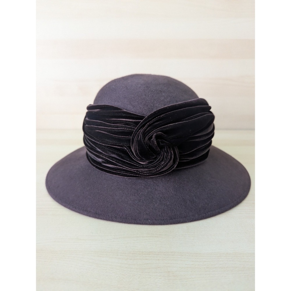 Peter‎ Bettley Made in England Brown Wool Velvet Hat